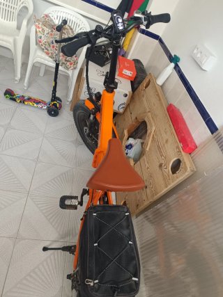 Bicicleta Eléctrica Naranja Fat Bike