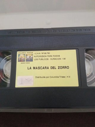 VHS La Máscara del Zorro. 3x2 en VHS y DVD.
