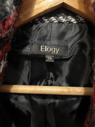 Chaquetón cuadros lana Elogy