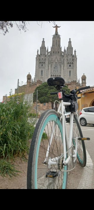 Bicicleta Fixie Blanca Ruedas Turquesa