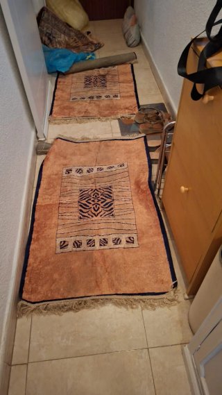 Alfombras beige tostado con diseño