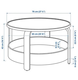 Mesa de centro IKEA BORGEBY | Nueva | 70 cm
