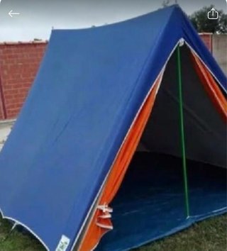 Tienda de campaña estilo tipi azul