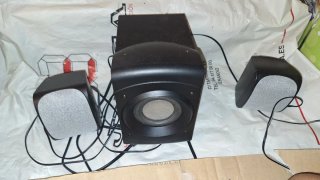 Altavoces PC Negro y Plateado