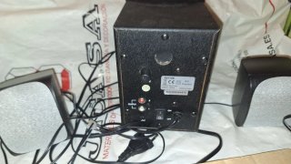 Altavoces PC Negro y Plateado