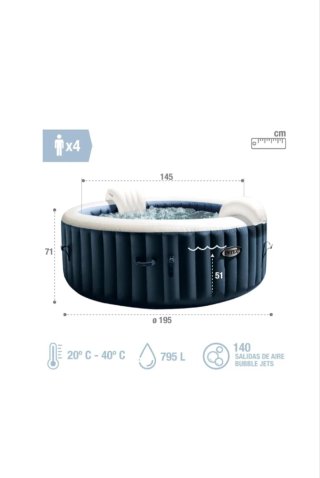 Spa Hinchable Intex 4 Personas Burbujas