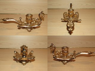 Lote candelabros porta velas ave pez chino candil