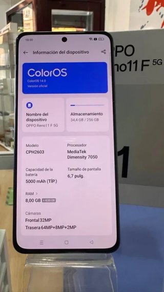 Oppo Reno 11F 5G 256GB Verde 8GB RAM