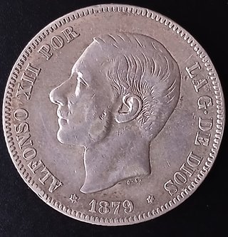 Dos Pesetas 1879 (18-79) EMM ¡Plata MBC+! (AlfXII)