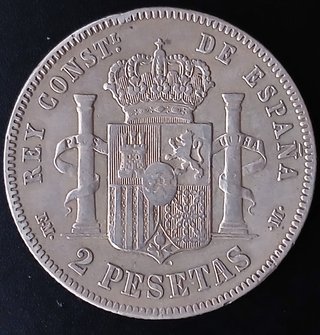 Dos Pesetas 1879 (18-79) EMM ¡Plata MBC+! (AlfXII)