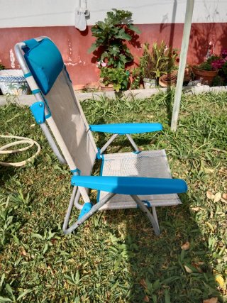 Sillón playa reclinable con cojín