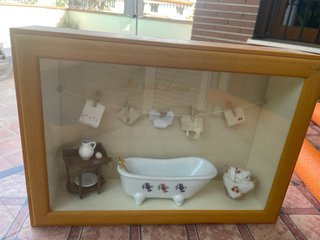 Cuadro Miniatura Baño Lavandería