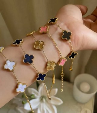Braccialetti Quadrifoglio in Acciaio Inossidabile