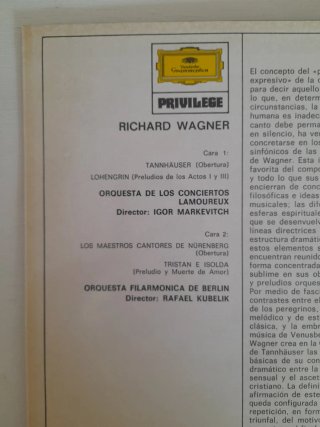 Vinilo Richard Wagner Preludios y Oberturas