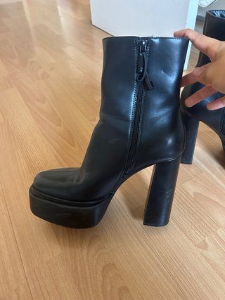 Botines Zara Tacón Plataforma Negros