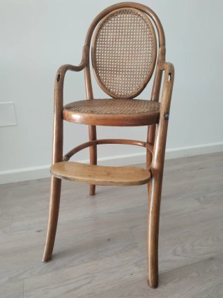Trona Thonet madera y rejilla