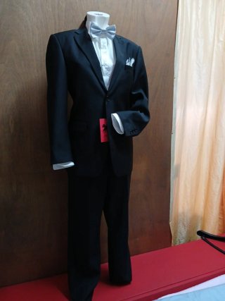 Abito elegante uomo nero taglia 48