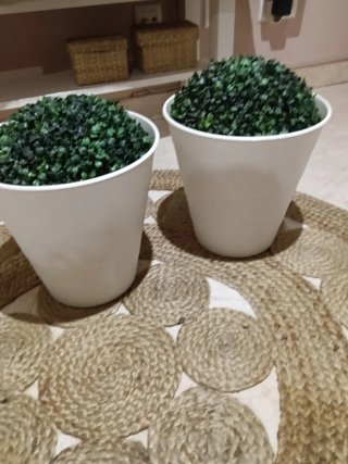 2 Macetas con Planta artificial