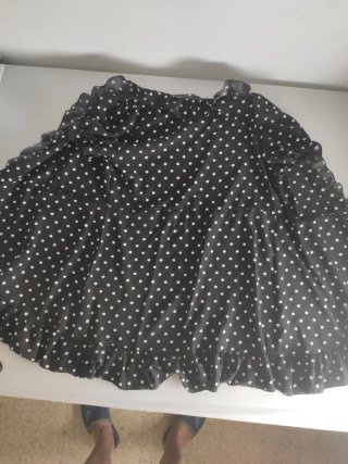 Vestido mujer lunares negro y blanco