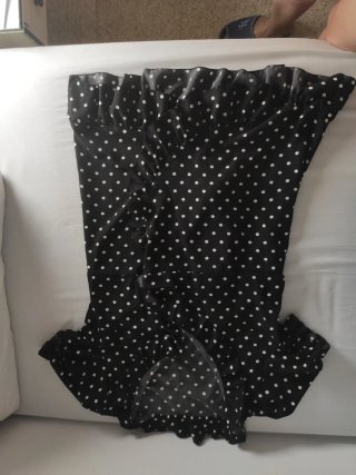 Vestido mujer lunares negro y blanco