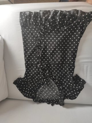 Vestido mujer lunares negro y blanco