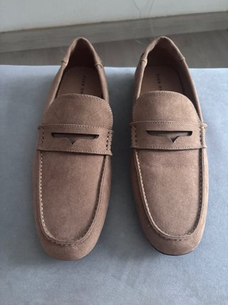 Mocasines Pier One Nobuk Beige/Marrón