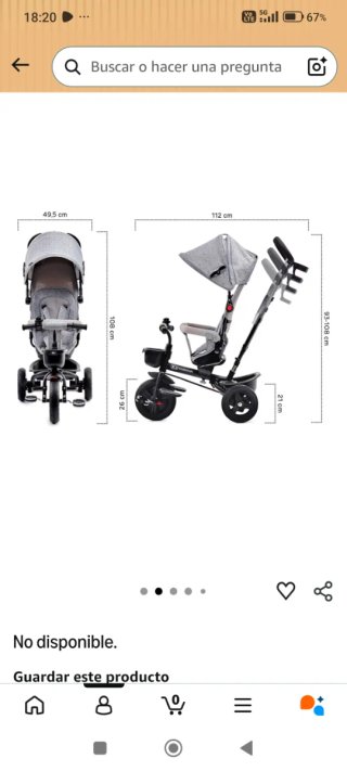 Triciclo Plegable Kinderkraft Gris