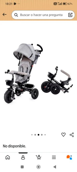 Triciclo Plegable Kinderkraft Gris
