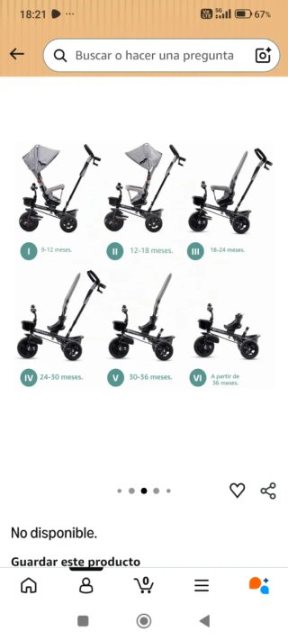 Triciclo Plegable Kinderkraft Gris