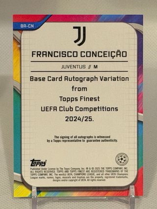 Francisco Conceição /125 Autograph Topps Finest