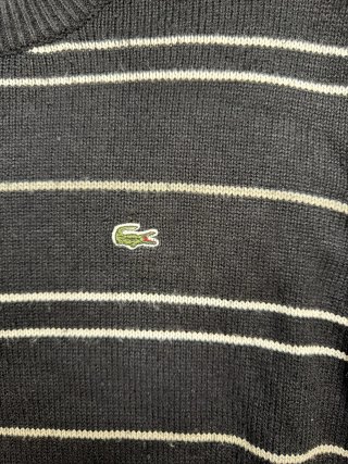 Lacoste Maglione a maniche lunghe in lana grigia…