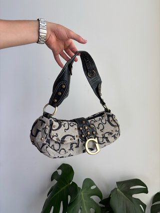 Bolso de hombro vi tage con tachuelas doradas