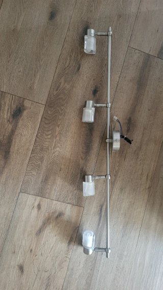 Lámpara de techo acero y cristal 85cm