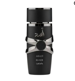 Lattafa Asad Elixir Fragancia Árabe Negra y Platea