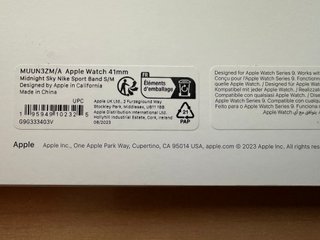 Apple Watch X Nike 41mm. Midnight Sky Band S/M