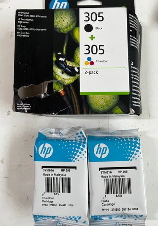 Pack 2 Cartuchos Tinta HP 305 Negro y Tricolor