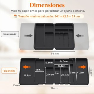 Organizador Extensible Cubiertos Cocina