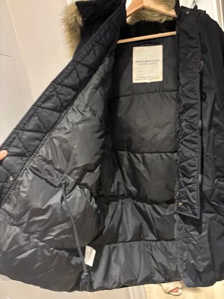 Abrigo Ralph Lauren Negro con Capucha