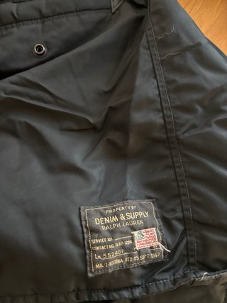 Abrigo Ralph Lauren Negro con Capucha