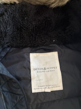 Abrigo Ralph Lauren Negro con Capucha