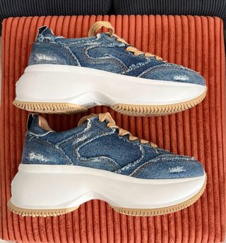 Sneakers Hogan Denim con piattaforma 36,5