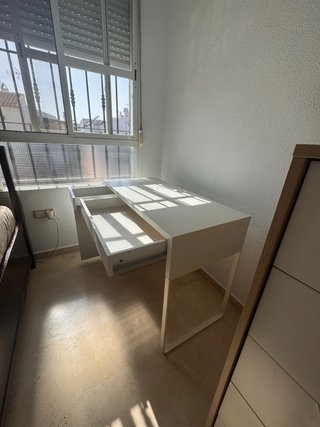 Escritorio blanco moderno 105x50x75 cm