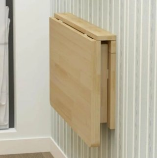 Mesa abatible de madera