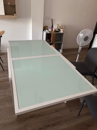 Mesa Comedor Cristal y Metal