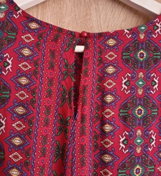 (M) Vestido nuevo largo túnica de manga corta