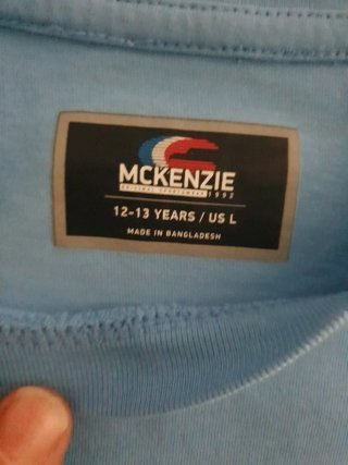 Camiseta McKenzie Azul, para niño talla 12-13