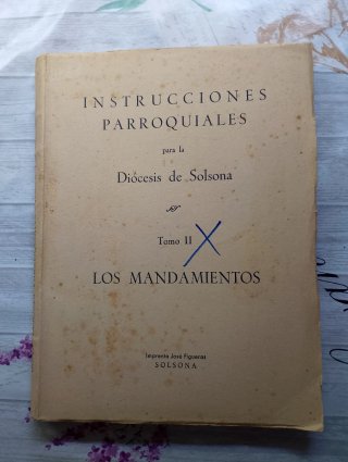 Instrucciones parroquiales. Los mandamientos. 1957
