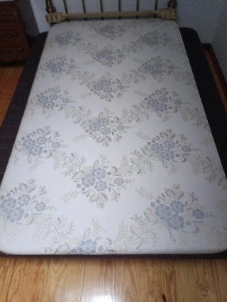 Tapiflex tela floral azul y blanco