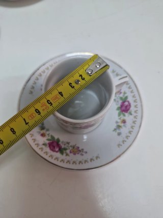 Juego 6 Tazas con Platillos Florales