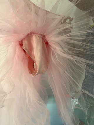 Vestido de bailarina rosa con alas y barita de ada